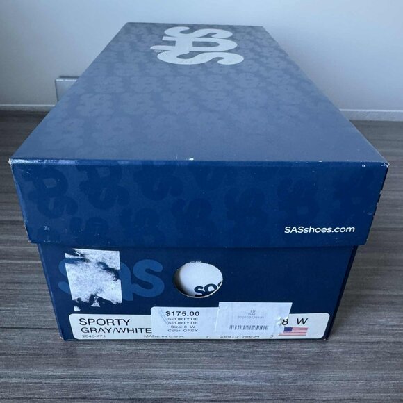 SAS Sporty Women's Lace Up Tennis Shoes $175 in Grey / White - Picture 11 of 15